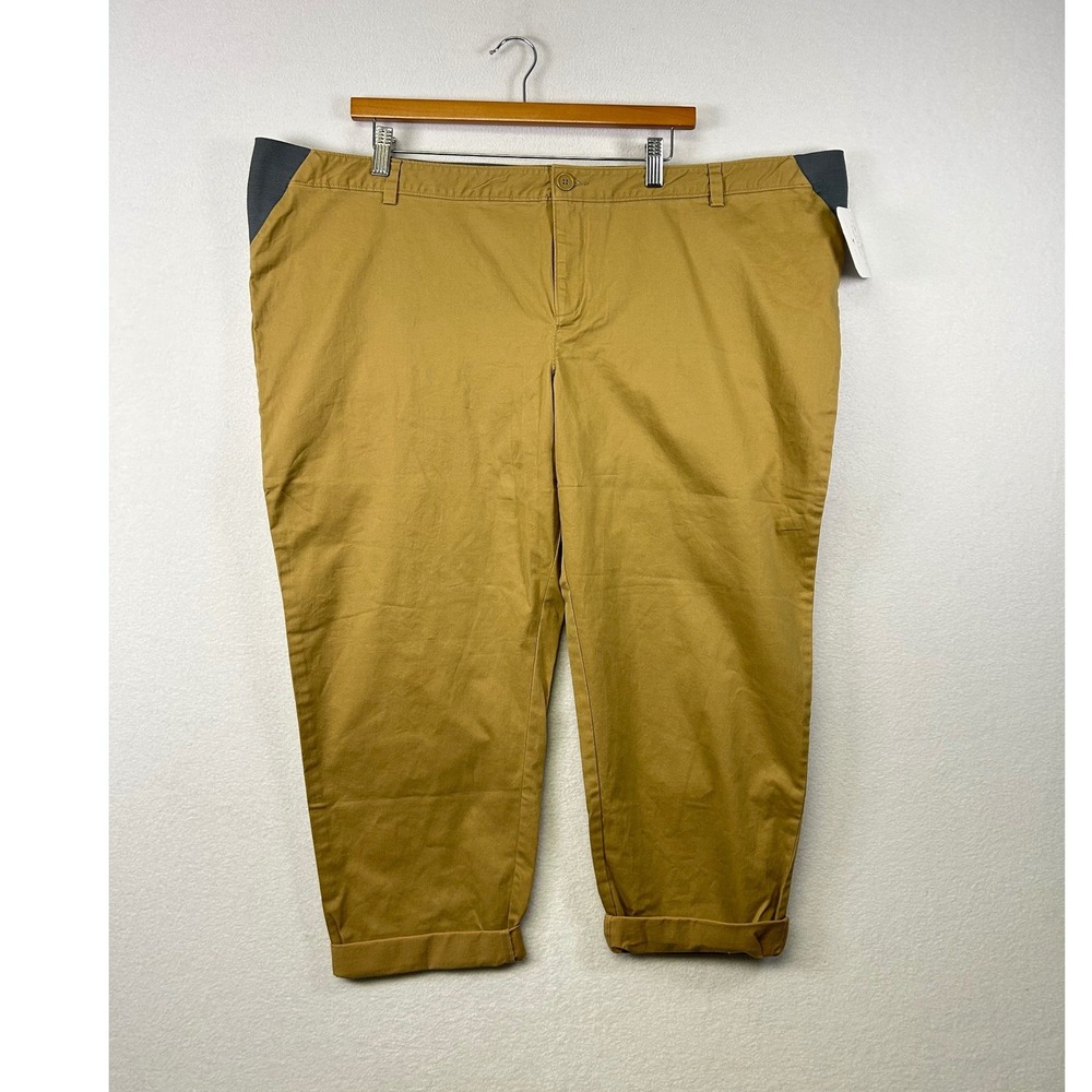 Ingrid & Isabel‎ Maternity Khaki Cropped Pants Size 18 NWT